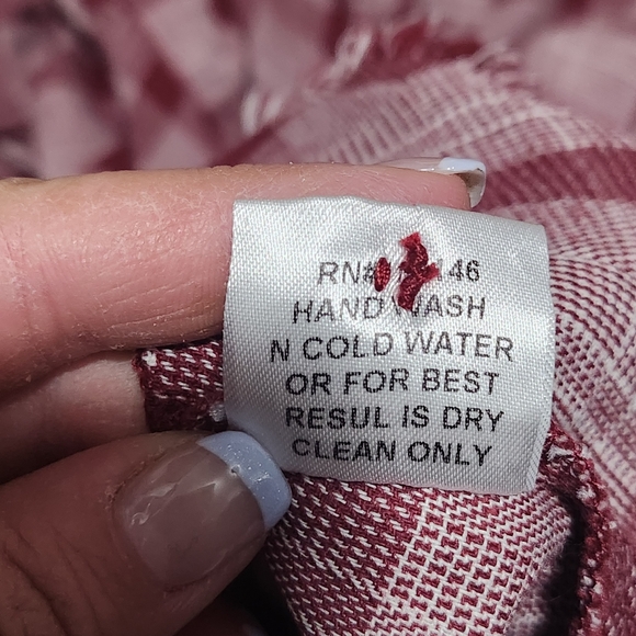 JODIFL Plaid Midi Shirt Dress Womens Large Red Burgundy Boho Cottagecore Western - Picture 13 of 15